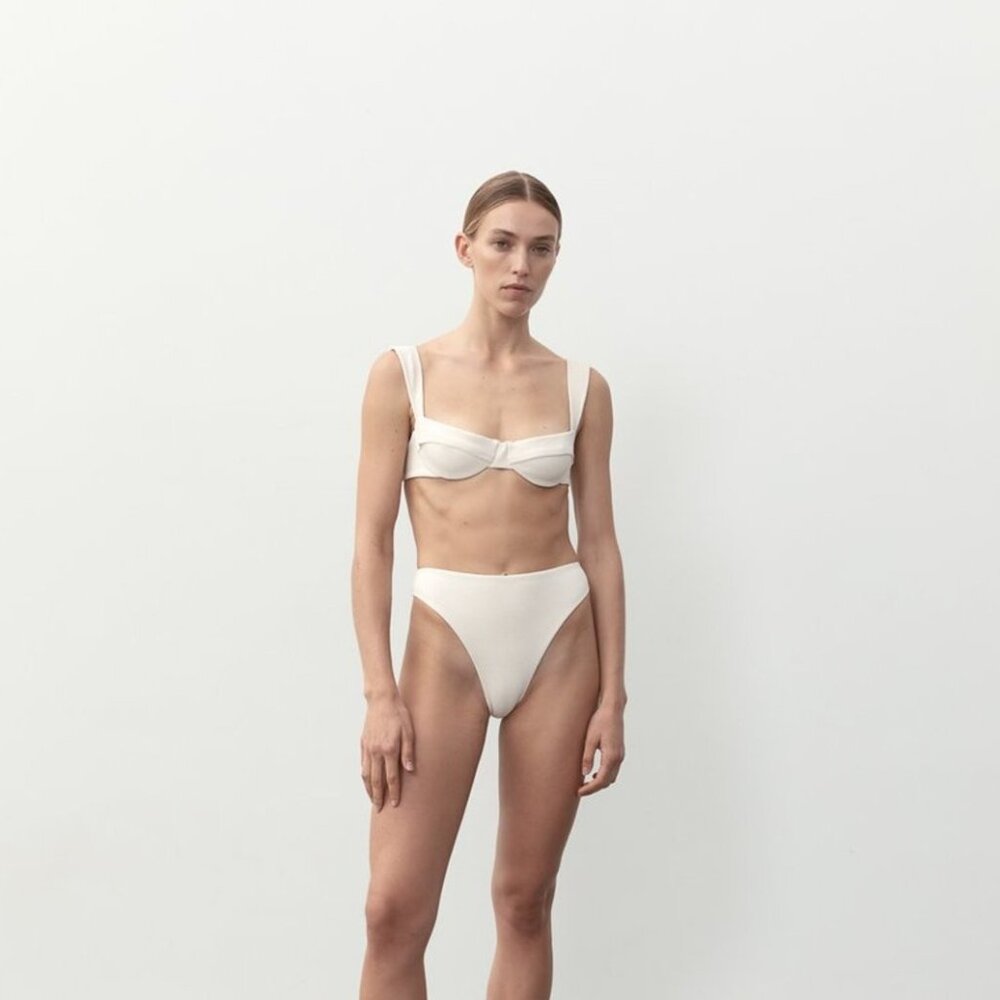 NWT St. Agni x Ziah Ella Top in Ecru Boucle 16